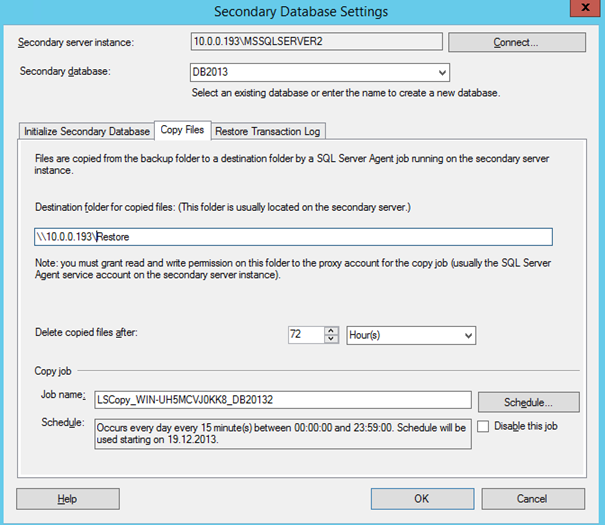 Sql Server 2012 Log Shipping